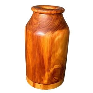Hand carved cedar aromatherapy oil diffuser glass insert rustic organic earthy